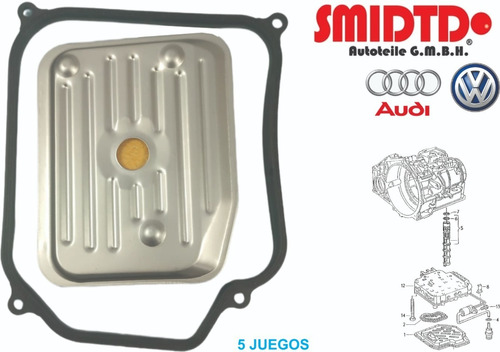 5 Filtros De Aceite Juego Transm Automa Audi Cabriolet 95-99 Foto 4