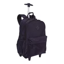 Mochila Carrinho Rollling Crinkle Preto 075796-01 Sestini