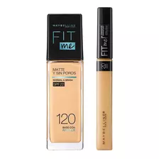 Duo Base Fit Me 120 + Corrector Fit Me Concealer Tono Sand