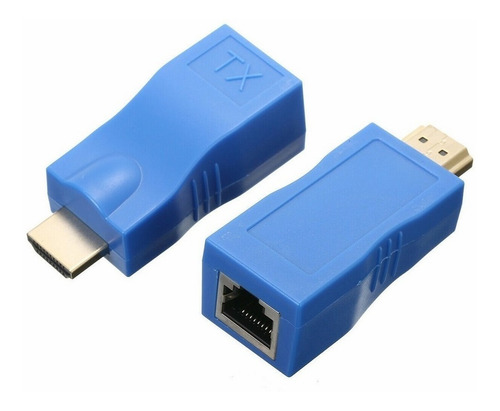Extensor Hdmi A Hdmi 30m Decuado Para Cable Cat6 Rj45 1080p