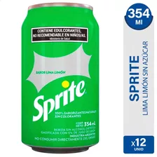 Sprite Sin Azucar Lata Lima Limon Gaseosa Pack X12 Unidades