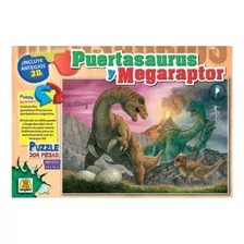 Rompecabezas 3d Puertasaurus Y Megaraptor Implás Art 229