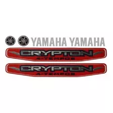 Jogo Adesivo Faixa Tanque Yamaha Crypton 115 2011 Vermelha