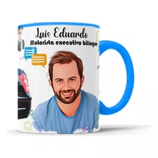 Caneca Com Caricatura Pers. Profissões Motorista Executivo B