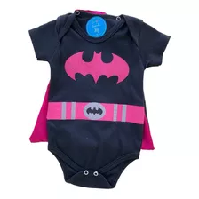 Body Batgirl Bebê Batman Menina Mesversário Fantasia Festa
