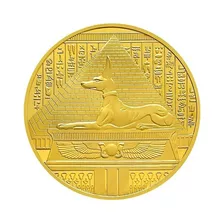 Moeda De Ouro Egito Anubis 24 K 