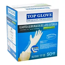 Guantes Quirurgicos Esteriles, Top Glove X50 Pares