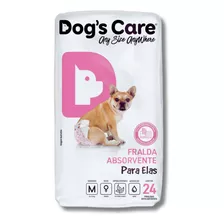 Fralda Descartável Higiênica P/cães Fêmea M 24 Un Dog's Care