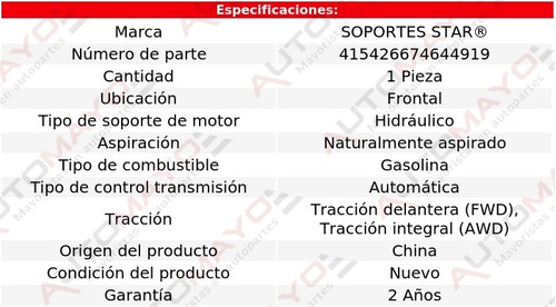 Soporte Tacn De Motor Del Saturn Outlook 3.6l V6 07-08 Foto 2