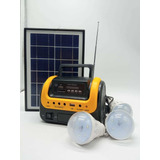 Kit Solar Con Radio Y Bombillos