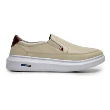 Sapatenis Masculino Mocassim Slip On 100% Couro Legitimo 