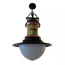 Lustre Pendente Estilo Estação De Trem Antigo Preto/cobre G