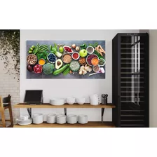 Cuadro Decorativo Especias Y Verduras Impresión En Canvas