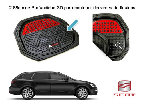Tapetes 4pz Charola 3d Logo Seat Leon Wagon 2014 A 2020 Foto 5