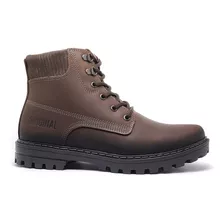 Bota Coturno Masculino Pegada Couro Casual Original