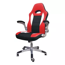 Silla Pc Gamer Energy - Desillas Color Negro Con Rojo