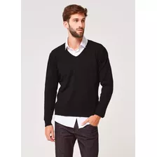 Sweater Hombre Hilado Fino Cuello V