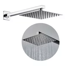 Ducha Chuveiro 20x20 Cromado Luxo Metal Braço 40cm Solar Gás