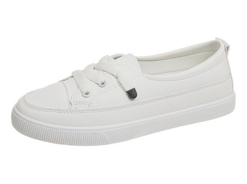 Zapatos Casuales Cómodos De Color Blanco Puro Para Mujer