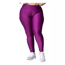 Calça Legging Feminina 3d Plus Size Academia Leg Modeladora