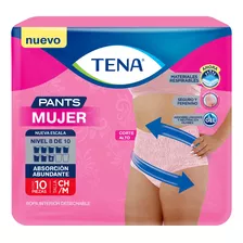 Ropa Interior Desechable Tena Pants Para Adultos Mujer Ch/m X 10 unidades