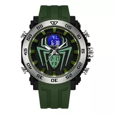 Relógio Eletrônico Masculino Luminous Silver Spider