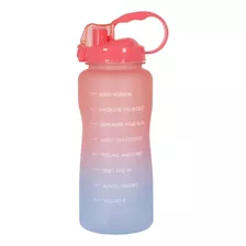Botella De Agua 2.2l Bote De Agua Deportiva Gran Capacidad Color Rojo/azul