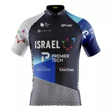 Camisa Ciclismo Masculina Pro Tour Israel Com Bolsos Uv50+