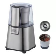 Moedor Elétrico Grãos Café Gourmand Gris Inox Black Decker