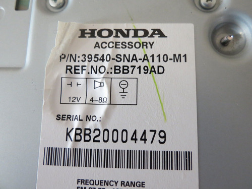  07 08 09 Honda Civic Hybrid Gps Satellite Sxm Radio  Ccp Foto 10