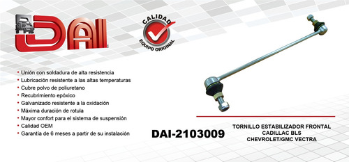 Tornillo Estabilizador Frontal Cadillac Bls 05-07 Dai Foto 2