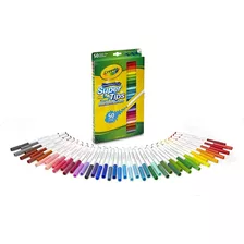 Canetinha Lavável Crayola Supertips 50 Cores - Frete Gratis
