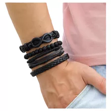 Set De 4 Pulseras Para Hombre, Infinito 