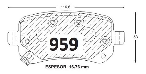 Pastillas De Frenos Traseras Dodge Journey 2009-2011 Foto 2