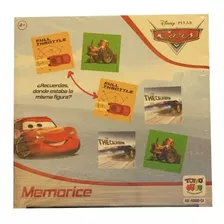 Juego Memorice Cars Disney Pixar Caja Cubo 56piezas De 5x5cm