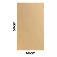 Chapa Mdf Cru 3mm Placa Decoração Artesanato 60x40cm - 10und