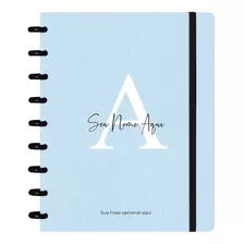 Caderno De Disco Inteligente Personalizado M Areia Azul