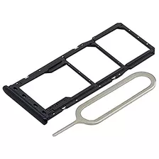 Dual Sim Tarjeta Slot Tray Holder Para Galaxy A21 2020 Negro