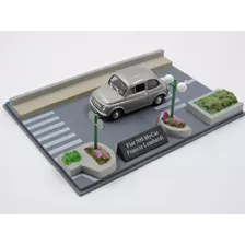 Miniatura Diorama Fiat 500 Mycar Francis Lombardi Prata 1/43