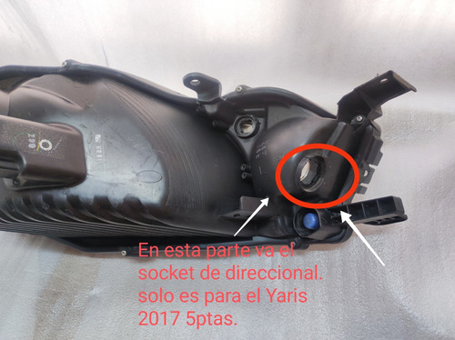 Foco/socket De Direccional Toyota Yaris 2017 5ptas Foto 2