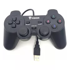 2 Controle Joystick Usb Pc Computador Notebook Atacado Cor Preto