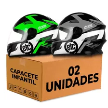 Kit 2 Capacete Infantil Criança New Liberty Etceter Kids