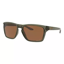 Óculos De Sol Oakley Sylas Standard Armação De O Matter Cor Olive Ink, Lente Tungsten De Plutonite Prizm, Haste Olive Ink De O Matter - Oo9448