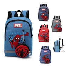 Mochila Escolar Para Niños Escuela Primaria Spiderman Regalo