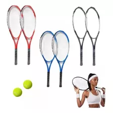 Set 2 Raquetas De Tenis + Pelota + Bolso De Traslado. Color Azul