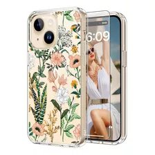 Funda Icedio, Para iPhone 15, Diseño De Hojas Tropicales