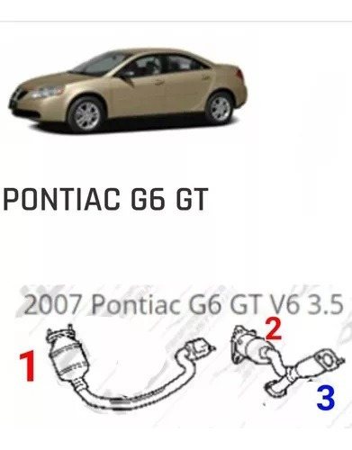 Catalizadores Pontiac G6 V6 3.6-3.5 L 2005-2009 Foto 3