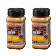 Pack 2 Sazonadores Weber Honey Garlic Seasoning 248g Usa