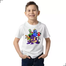 Camisa Básica Rainbow Friends Monstros Jogo Roblox Algodão