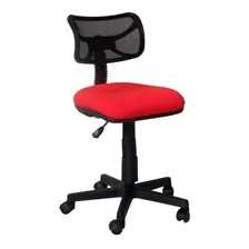 Silla Secretarial Respaldo En Malla Ergonomica Asiento Tapiz